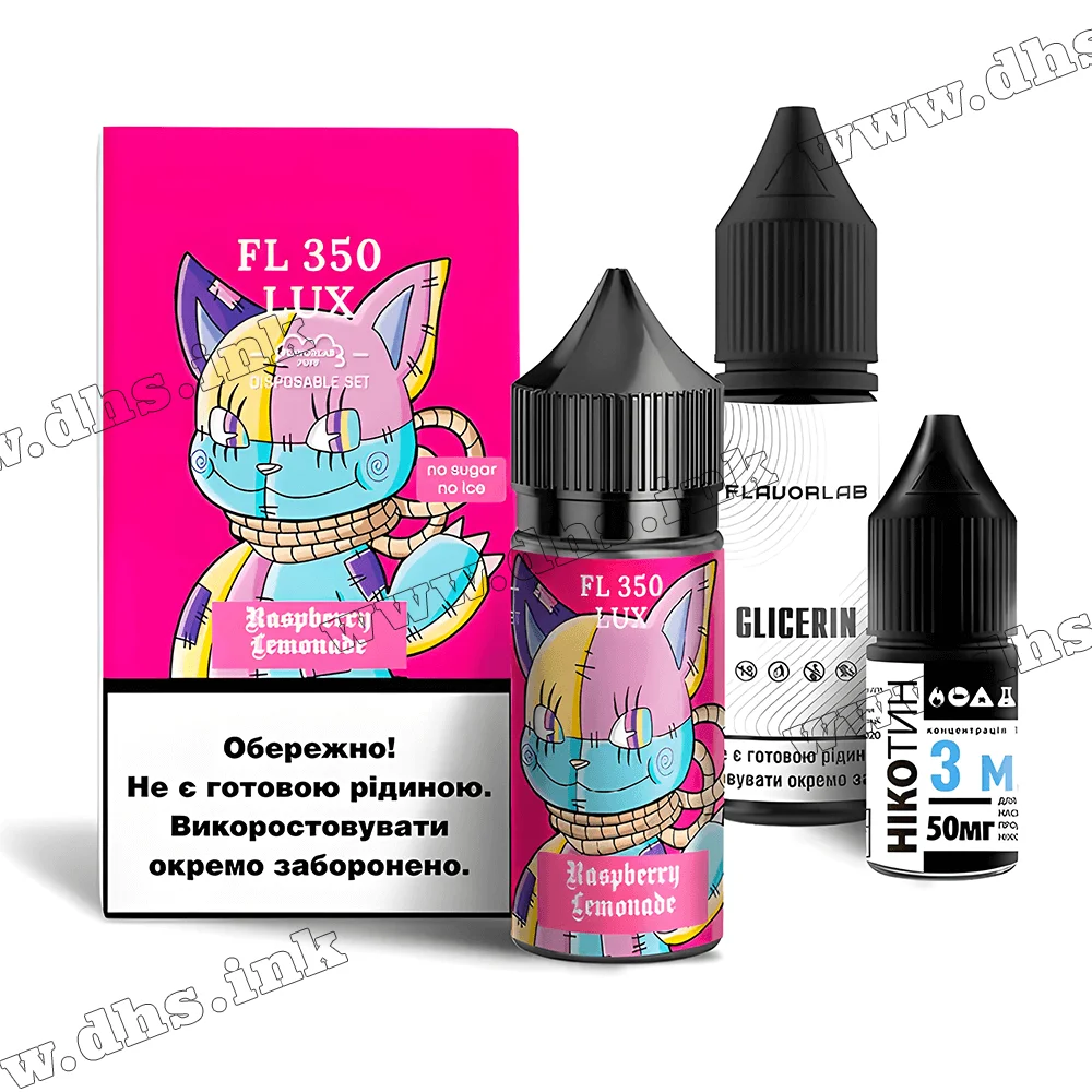 Набір для самозамісу Flavorlab FL 350 Lux Salt 30 мл (50 мг) - Raspberry Lemonade (Малина, Лимонад)